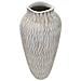 Vaso Stiky Bianco E Oro In Resina Texture A Bastoncelli 23x50 Cm - Foto miniatura 2
