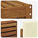Set divani 4 pcs Naturale e Crema Legno di Acacia Massello - Foto miniatura 5