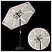 Parasol da Giardino con Luci LED 230 x 230 cm Poliestere - Foto miniatura 6