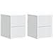 Mobiletto da notte a muro 2 pcs Bianco 33 x 34,5 x 40 cm - Foto miniatura 1