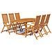 Set da Pranzo per Esterni 7 pz in Legno con Tavolo Estensibile - Foto miniatura 1