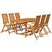 Set da Pranzo per Esterni 7 pz in Legno con Tavolo Estensibile - Foto miniatura 5