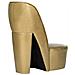Poltrona A Forma Di Scarpa Con Tacco In Similpelle Oro - Foto miniatura 3
