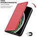 Custodia Compatibile Con Apple Iphone Xs Max In Rosso Mela - Coperchio Protettiva Con Chiusura Magnetica, Funzione Stand E Tasca Per Le Carte - Foto miniatura 8