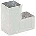 Connettori Per Pali A Forma Di L 4 Pz Metallo Zincato 91x91 Mm - Foto miniatura 4