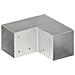 Connettori Per Pali A Forma Di L 4 Pz Metallo Zincato 91x91 Mm - Foto miniatura 5