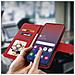 Custodia Samsung Galaxy S20 Ultra In Pelle Funzione Stand Premium Rosso - Foto miniatura 2
