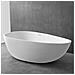 Vasca Da Bagno Free Standing Lisa Artificial Stone Bianco Opaco Matt *** Misure : L170x86x54 Cm - Foto miniatura 3