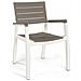 Sedia Per Esterno Con Braccioli Bianco Cappuccino Harmony 59x60x H86 Cm - Foto miniatura 1