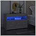 Comodini con Luci LED 2 pz Grigio Cemento 60x35x40 cm - Foto miniatura 1