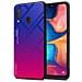 Custodia Compatibile Con Samsung Galaxy A20e In Viola - Rosso - Coperchio Protettivo Bicolore In Vetro Temperato E Silicone Tpu - Foto miniatura 1