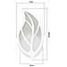 Applique Foglia In Vetro A Parete Luce Bianca Lampada Led Interno 7 W E32f - Foto miniatura 2