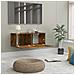Mobile Tv Rovere Fumo 80x30x30 Cm In Legno Multistrato - Foto miniatura 4