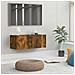 Mobile Tv Rovere Fumo 80x30x30 Cm In Legno Multistrato - Foto miniatura 6