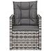 Poltrona da Giardino con Cuscini Grigia in Polyrattan - Foto miniatura 5
