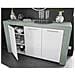 Credenza Bellevue, Madia Moderna A 3 Ante, Buffet Da Soggiorno, Mobile Porta Tv, Madia Per Salotto, 144x42h80 Cm, Cemento E Bianco - Foto miniatura 4
