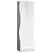 Armadio Multiuso Lorenzo, Portascarpe Con 1 Anta E 1 Ripiano, Mobile Multifunzione, 100% Made In Italy, Cm 63x40h187, Bianco Lucido - Foto miniatura 2