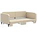Divano Letto Con Letto Estraibile Crema 100x200 Cm In Tessuto - Foto miniatura 5