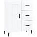 Credenza 69,5x34x90 Cm In Legno Multistrato Bianco Lucido - Foto miniatura 2