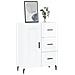 Credenza 69,5x34x90 Cm In Legno Multistrato Bianco Lucido - Foto miniatura 3