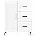 Credenza 69,5x34x90 Cm In Legno Multistrato Bianco Lucido - Foto miniatura 7