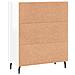 Credenza 69,5x34x90 Cm In Legno Multistrato Bianco Lucido - Foto miniatura 10
