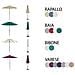 Set Da Giardino 4 Posti Metallo Marrone Con Ombrellone (16 Opzioni) Sapri - Foto miniatura 4