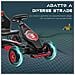 Go Kart A Pedali Per Bambini Da 5-12 Anni Con Sedile Regolabile E Ruote In Gonfiabili, Rosso - Foto miniatura 5