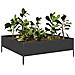 Fioriera Rialzata da Giardino Nera 100x100x33,5 cm in Acciaio - Foto miniatura 4