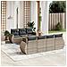 Set Divano da Giardino 8 pz con Cuscini Grigio in Polyrattan - Foto miniatura 4