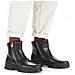 Black Casual Closed Ladies Mid Height Boots Stivaletti Pelle Scarpe Donna Nero Eu 37, Z5452-00 - Foto miniatura 2