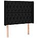 Letto a Molle con Materasso e LED Nero 100x200 cm in Tessuto - Foto miniatura 3