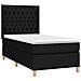 Letto a Molle con Materasso e LED Nero 100x200 cm in Tessuto - Foto miniatura 7