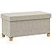Panca Contenitore Pieghevole da 67L, Coperchio Imbottito e Rivestimento Vellutato, 76x38x38cm, Crema - Foto miniatura 1