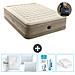 Set Materassino Gonfiabile - 203x152x46 Cm - Beige - Include Accessori Coordinati - Foto miniatura 1