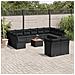 Lusso Casadino -  Set Divani Da Giardino 13pz Con Cuscini Nero In Polyrattan - Foto miniatura 8