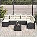 Set di divani da giardino a 8 pezzi con cuscini in polyrattan marrone - Foto miniatura 3
