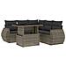 Set Divano da Giardino 6 pz con Cuscini Grigio in Polyrattan - Foto miniatura 1