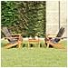 Set Salotto da Giardino Adirondack 3pz Legno Massello di Acacia - Foto miniatura 2