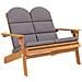 Set Salotto da Giardino Adirondack 3pz Legno Massello di Acacia - Foto miniatura 5