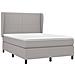 Giroletto a Molle con Materasso Grigio Chiaro 140x200cm Tessuto - Foto miniatura 3