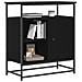 Mobile Nero Rovere 69x35x80 cm Legno ingegnerizzato e Acciaio - Foto miniatura 3