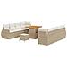 Set Divano da Giardino 11 pcs Beige Poly Rattan - Foto miniatura 1