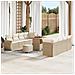 Set Divano da Giardino 11 pcs Beige Poly Rattan - Foto miniatura 2