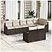Set Divano da Giardino 8 pcs Marrone e bianco Poly Rattan - Foto miniatura 2