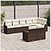 Set Divano da Giardino 8 pcs Marrone e bianco Poly Rattan - Foto miniatura 3