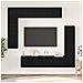 Set mobile TV 8 pcs Rovere nero 80 x 30 x 30 cm - Foto miniatura 2