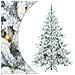 Albero di Natale Artificiale con Rami Pieghevoli Bianco 210 cm - Foto miniatura 1