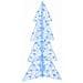 Albero di Natale con 100 LED Blu 120 cm Acrilico - Foto miniatura 2
