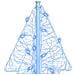 Albero di Natale con 100 LED Blu 120 cm Acrilico - Foto miniatura 4